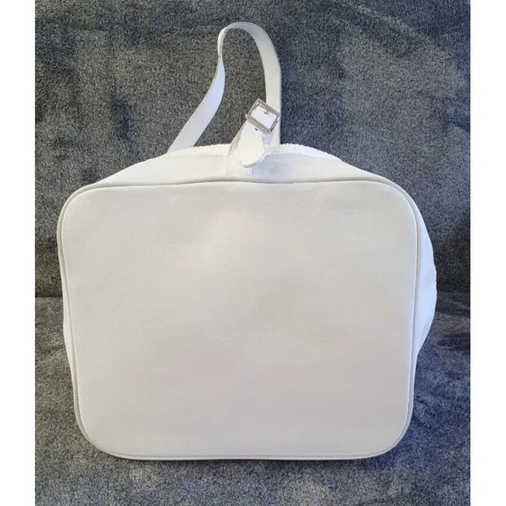 Ralph Lauren One Shoulder Backpack white leather and cotoCasual Unisex Pre-owned